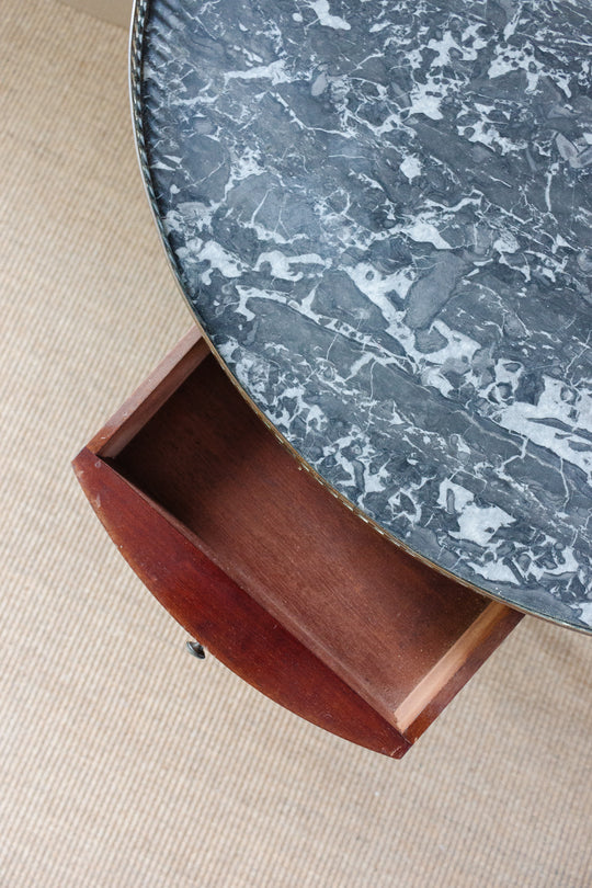 turn of the century French Louis XVI marble top table