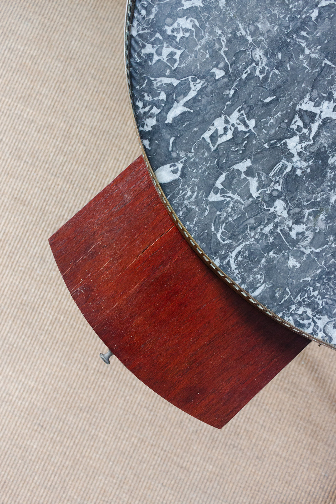 turn of the century French Louis XVI marble top table