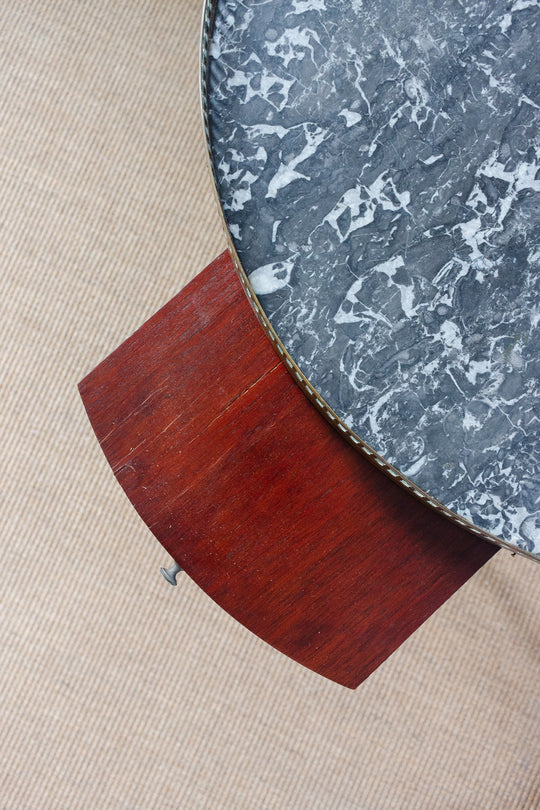 turn of the century French Louis XVI marble top table