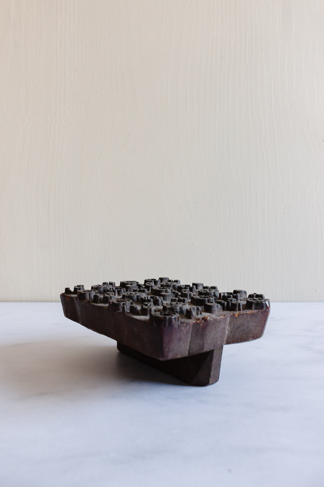 set of 1850s french “indienne” carved wood printing blocks