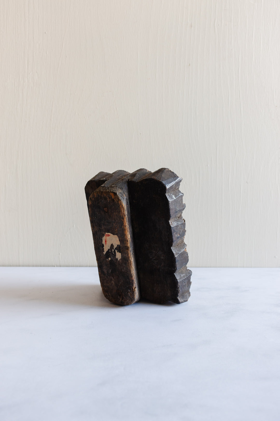 set of 1850s french “indienne” carved wood printing blocks