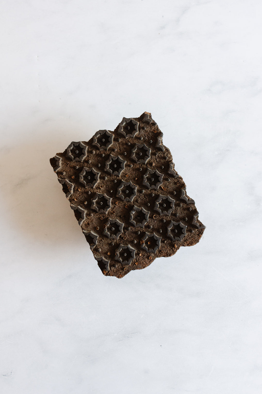 set of 1850s french “indienne” carved wood printing blocks