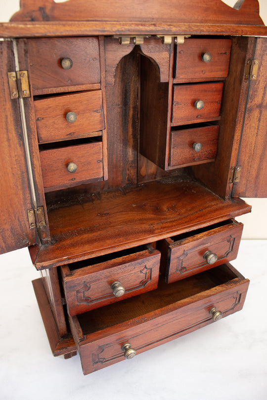 vintage English salesman sample armoire