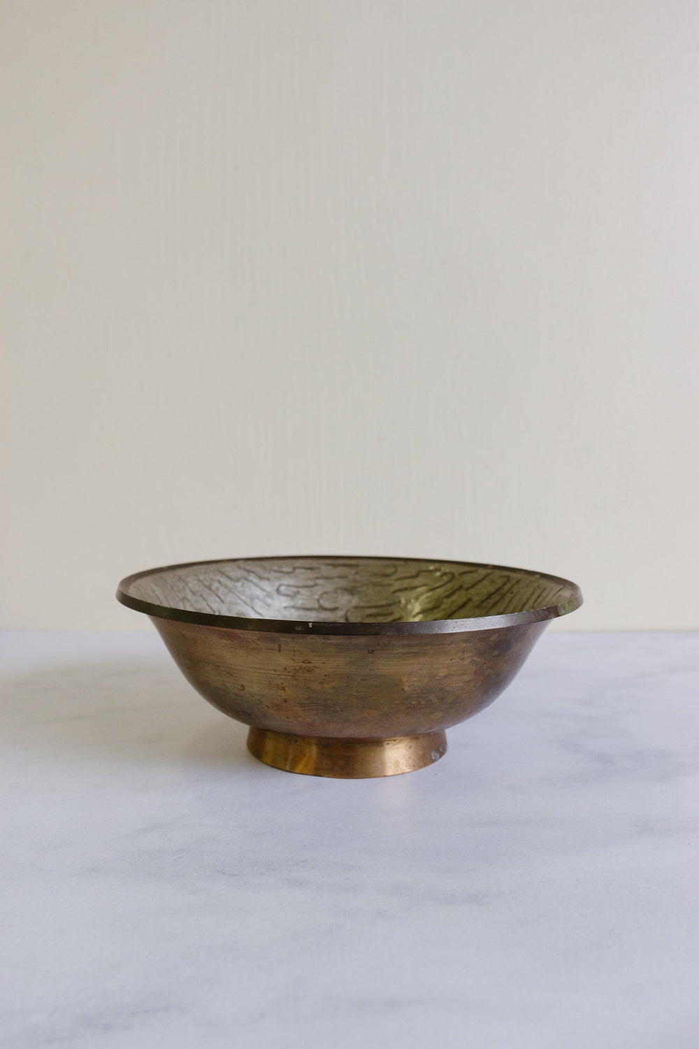 vintage french cloisonné footed bowl, lillypad