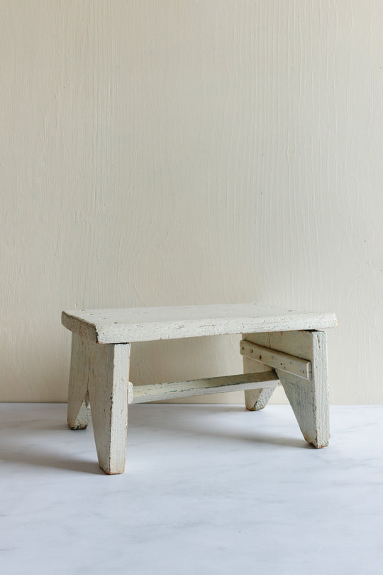 vintage french farmhouse wood stools