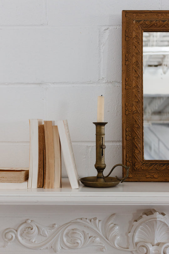 vintage french brass push up candlestick