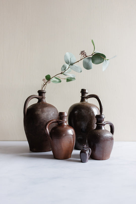 large stoneware jug with handle