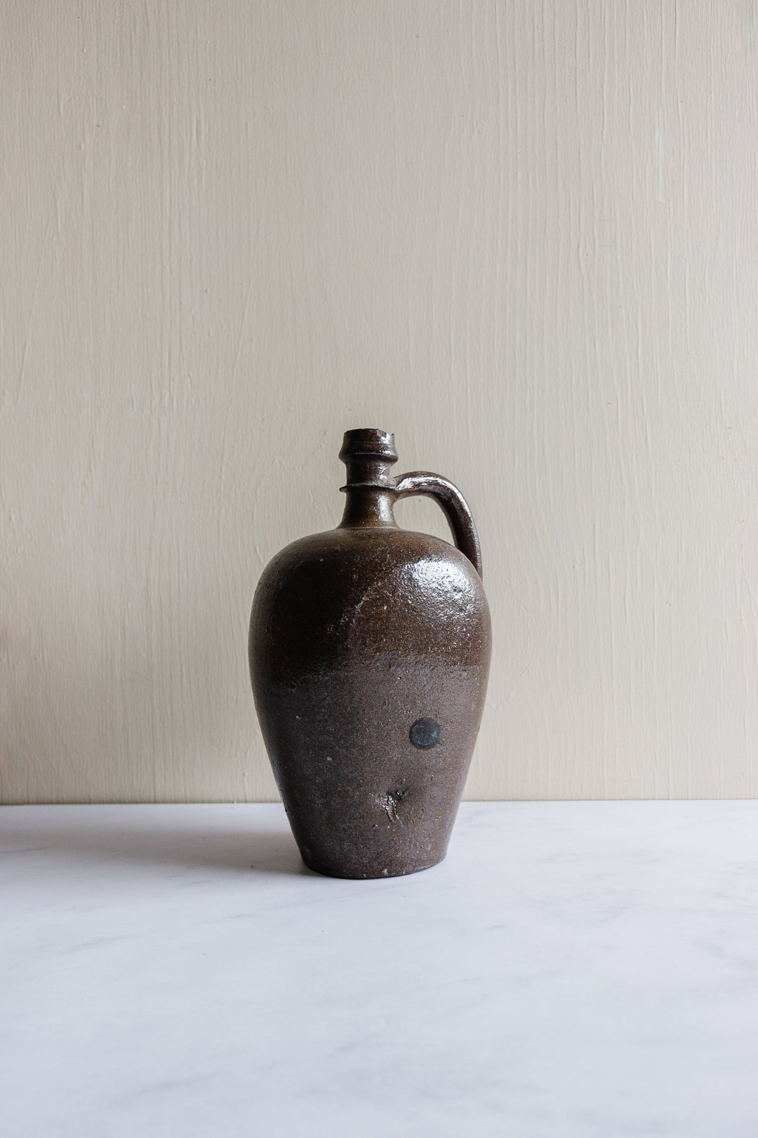 large stoneware jug with handle