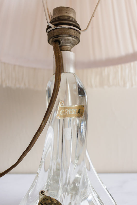 vintage french piala hand crafted crystal lamp