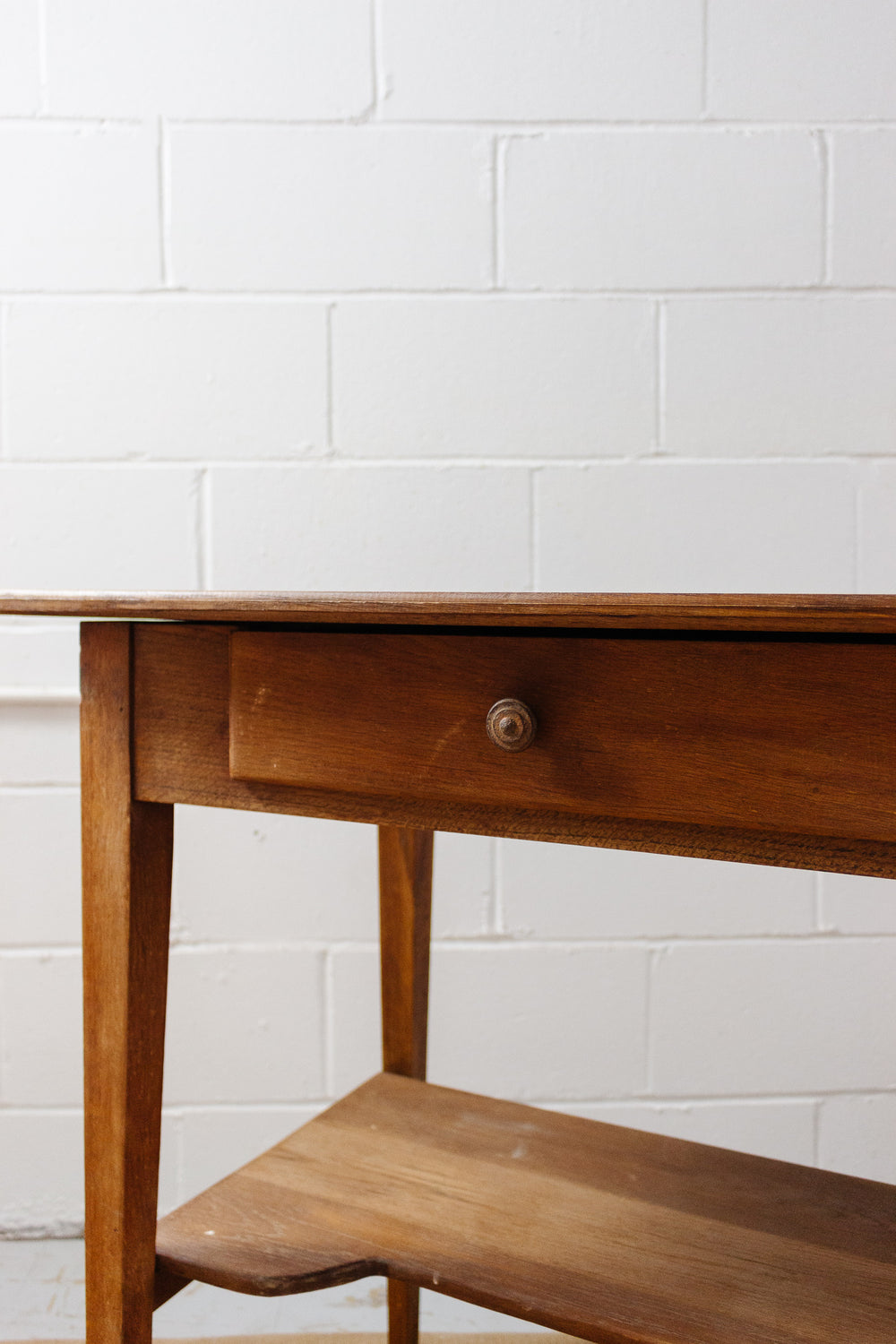 vintage French oak writing table