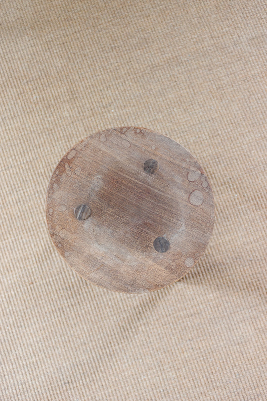 turn of the century French rustic wavy leg stool