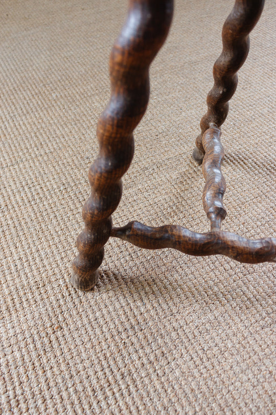 turn of the century French rustic wavy leg stool