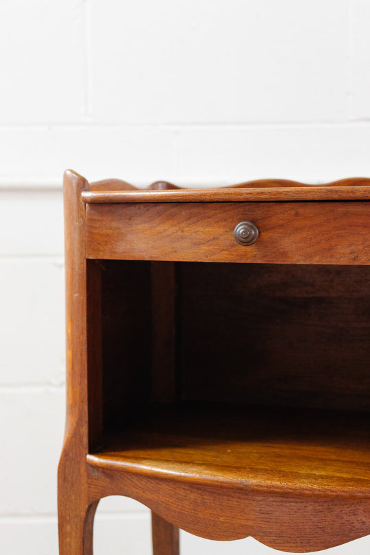 pair of matching vintage French Louis XV style bedside tables