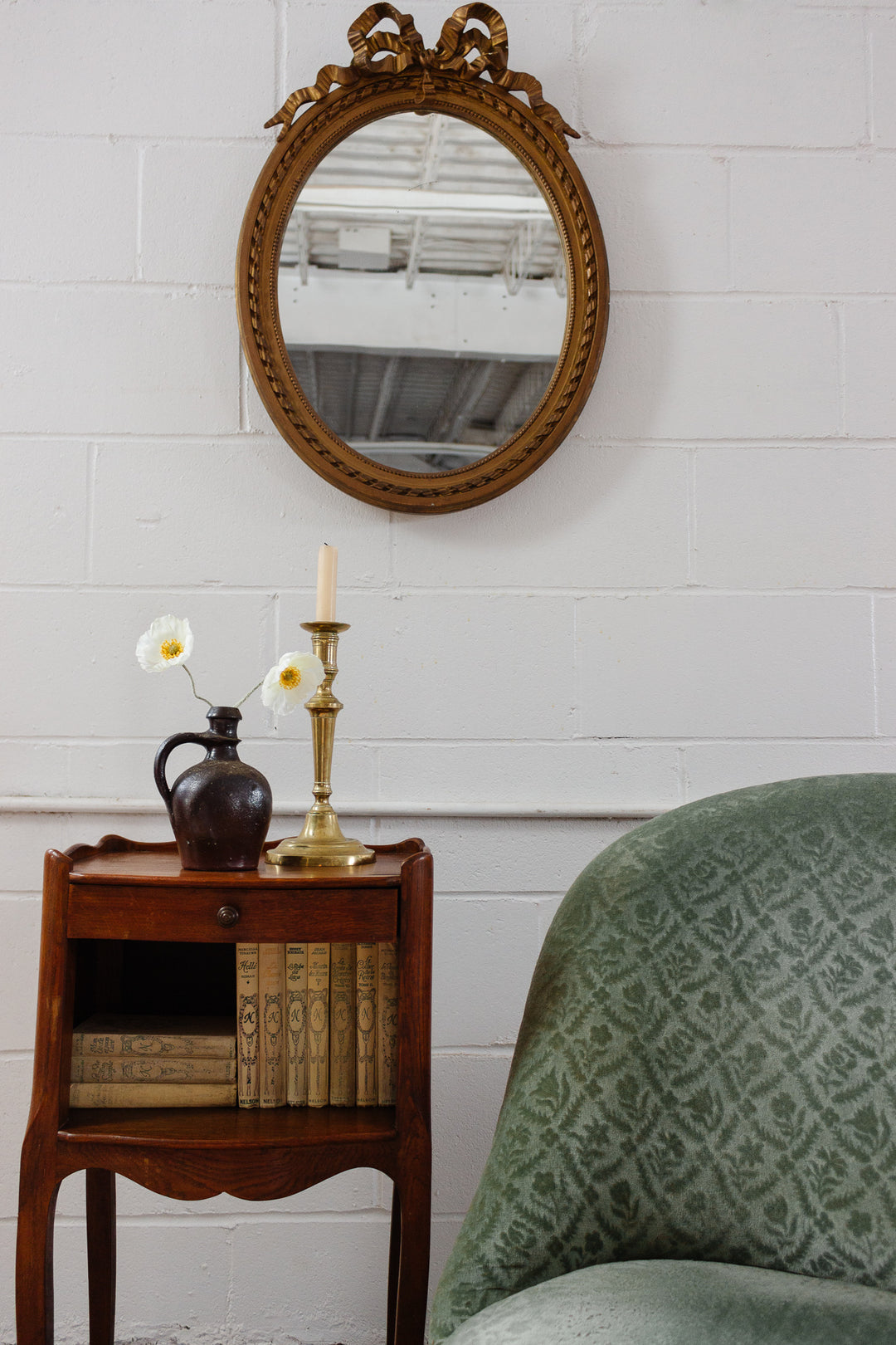 pair of matching vintage French Louis XV style bedside tables