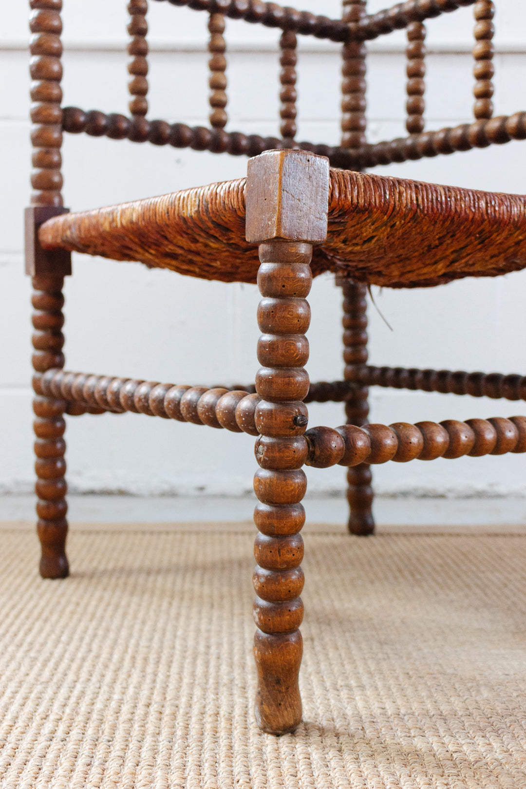 turn of the century french bobbin corner chair