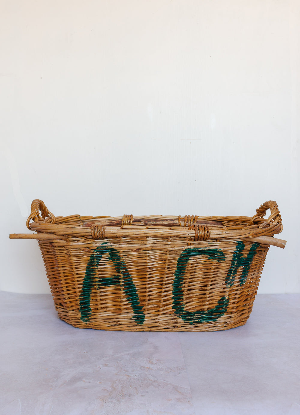 vintage French vineyard grape harvesting basket