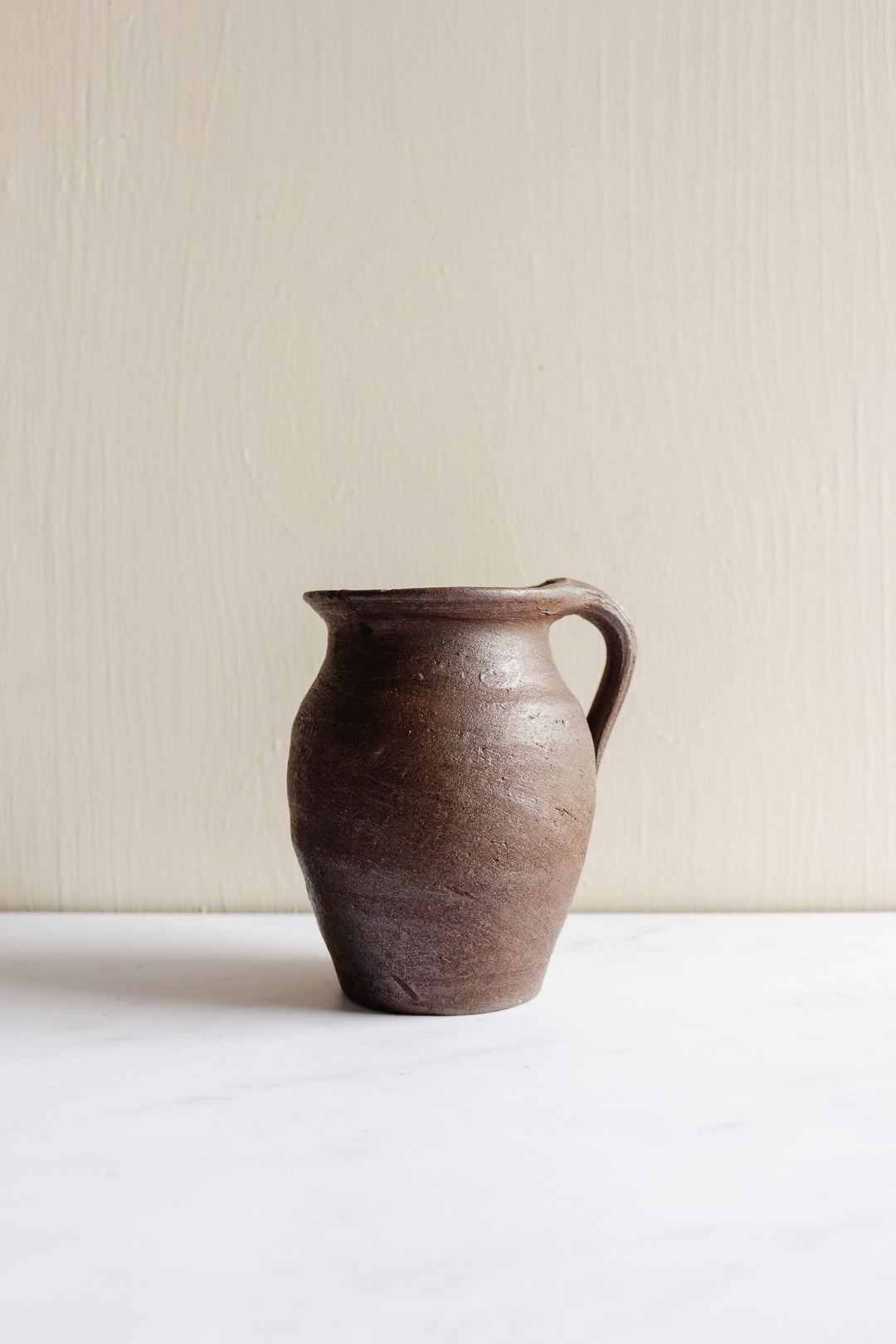 trio of vintage french stoneware pitchers