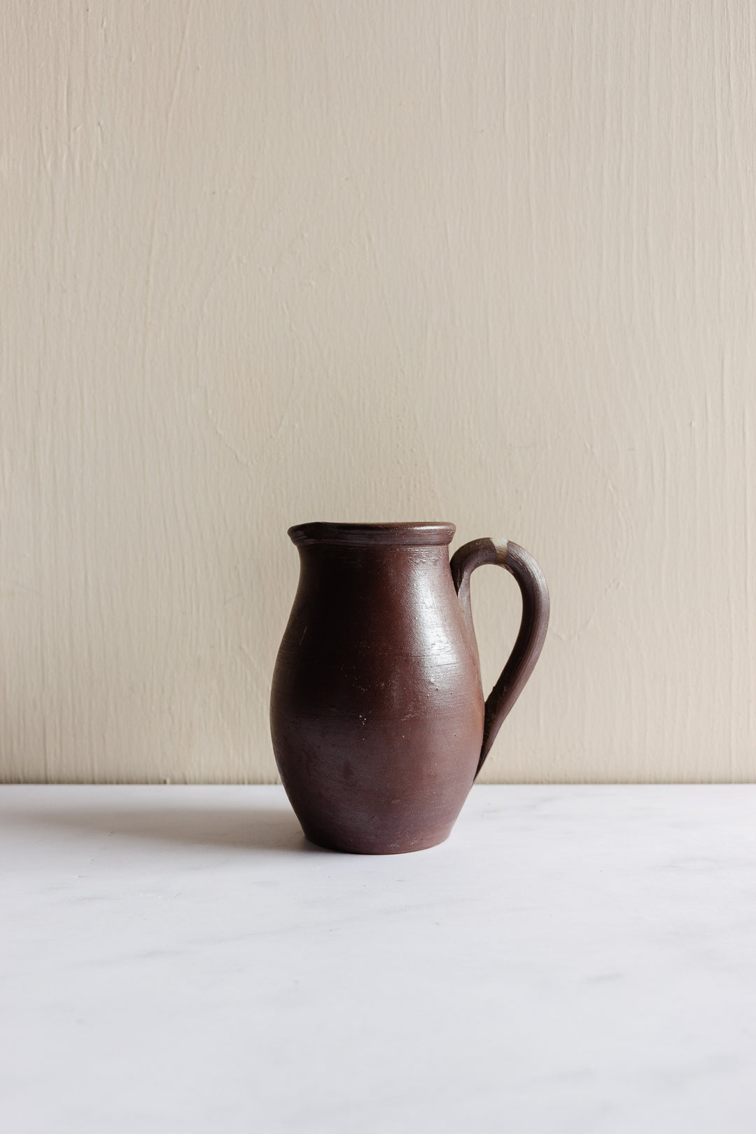 trio of vintage french stoneware pitchers