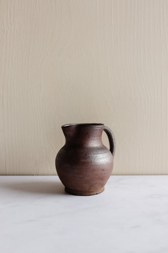 trio of vintage french stoneware pitchers