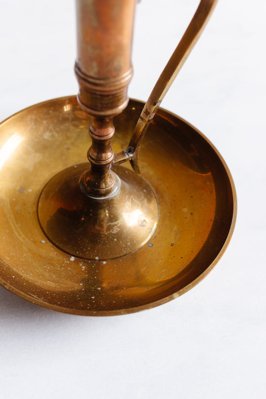 vintage french brass chamberstick