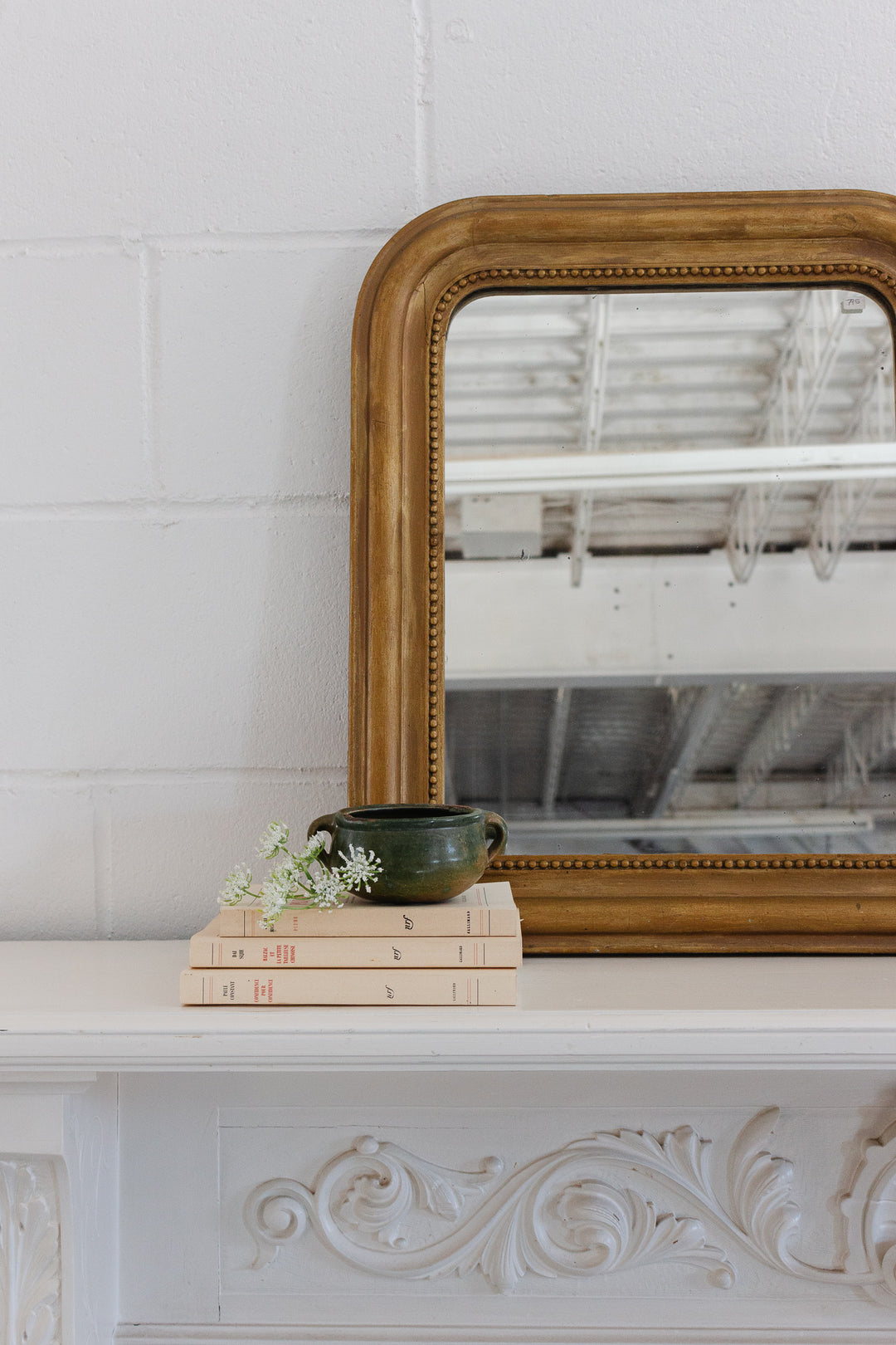 petite antique French louis Philippe mirror