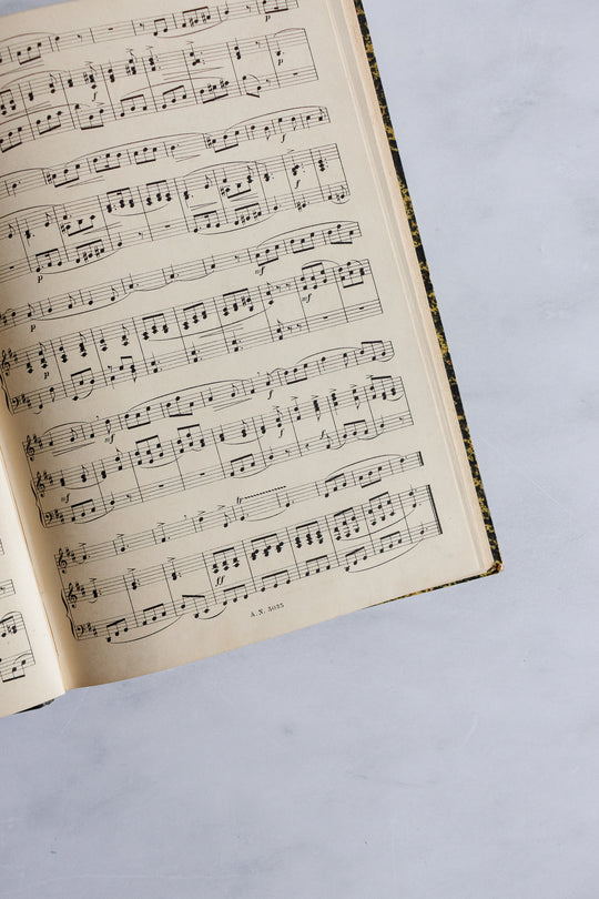 pair of antique French music books