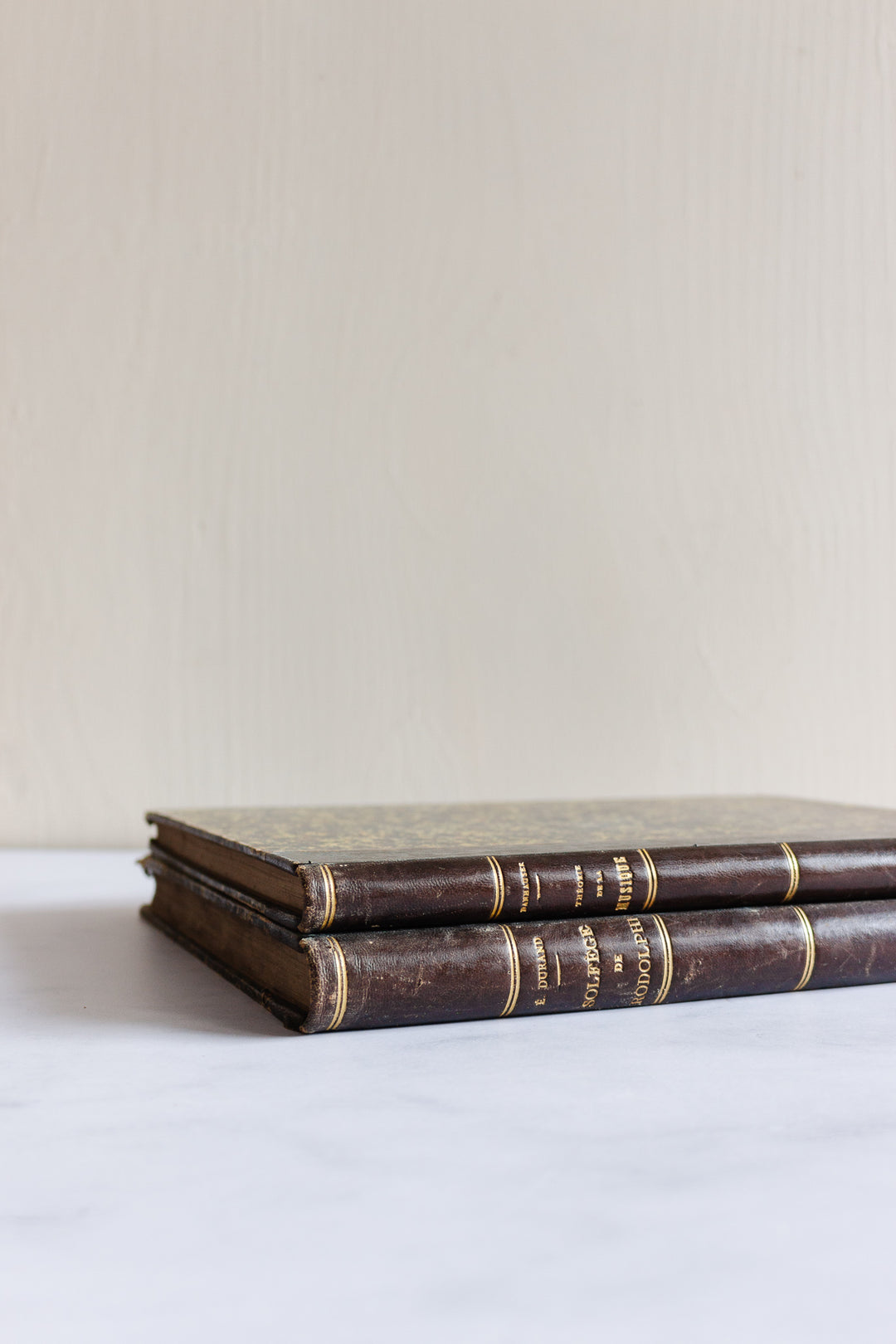 pair of antique French music books