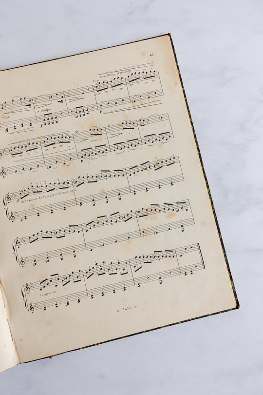 pair of antique french music books