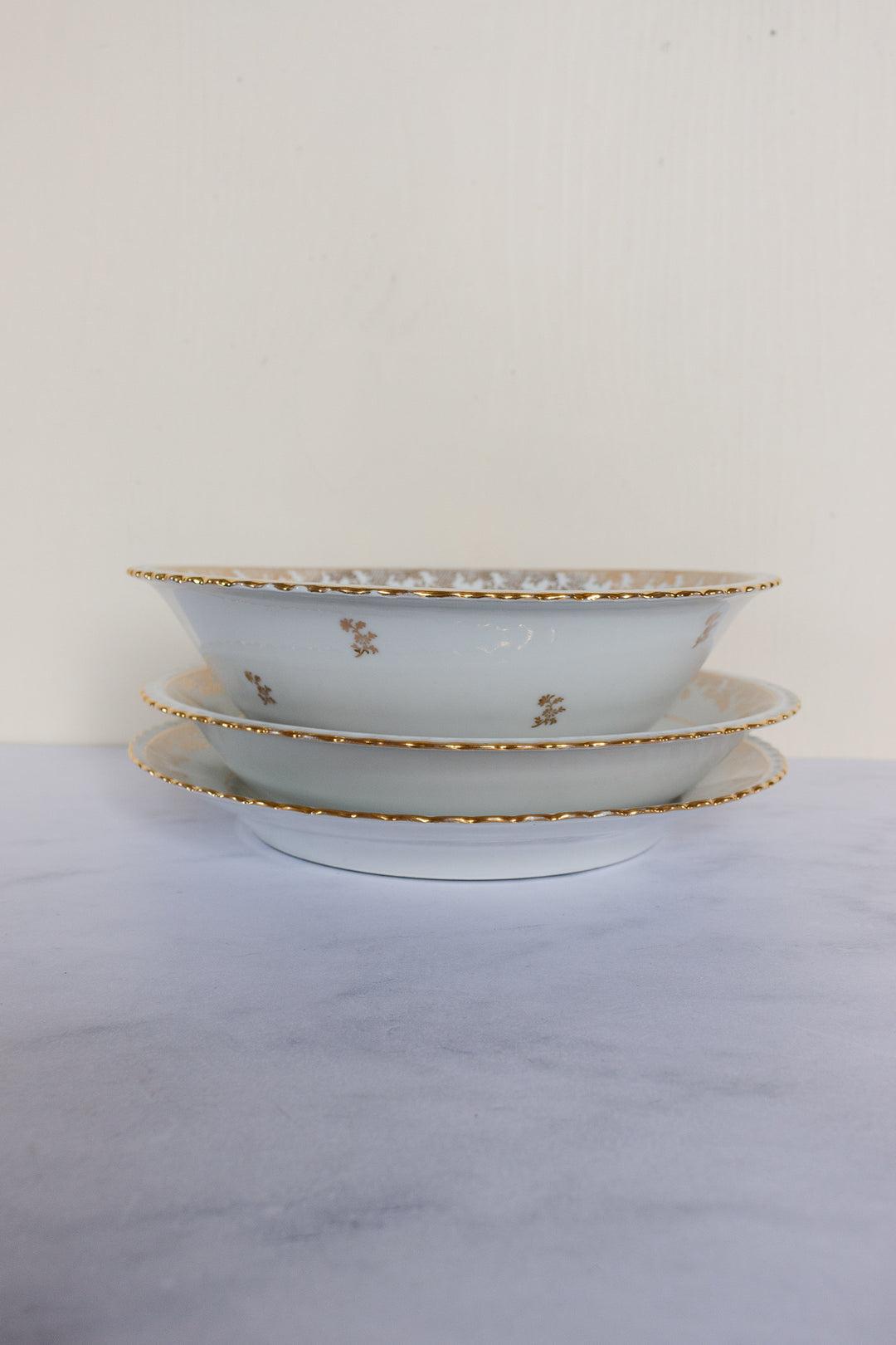 midcentury french limoges bird of paradise service, set of 41