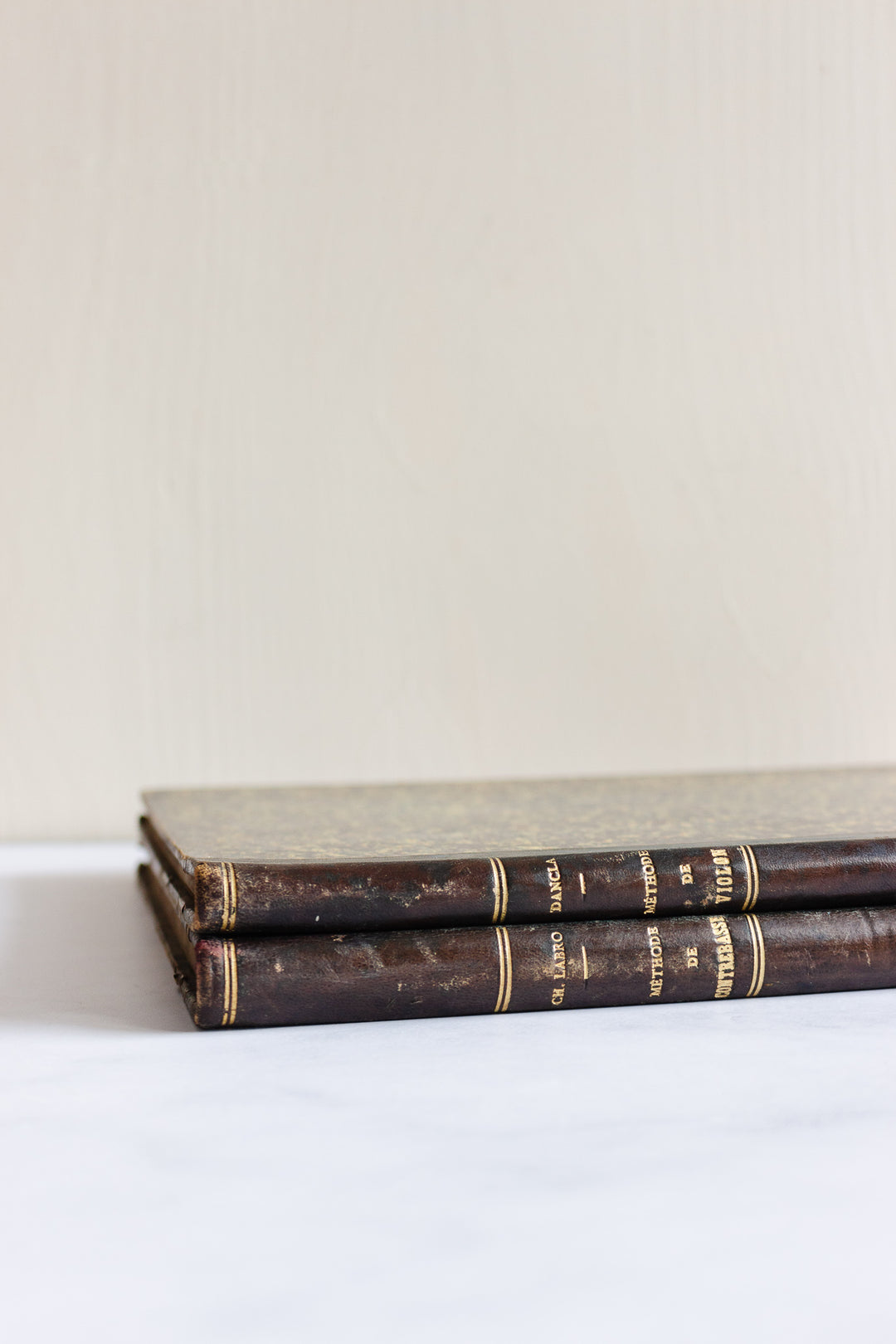 pair of antique french music books