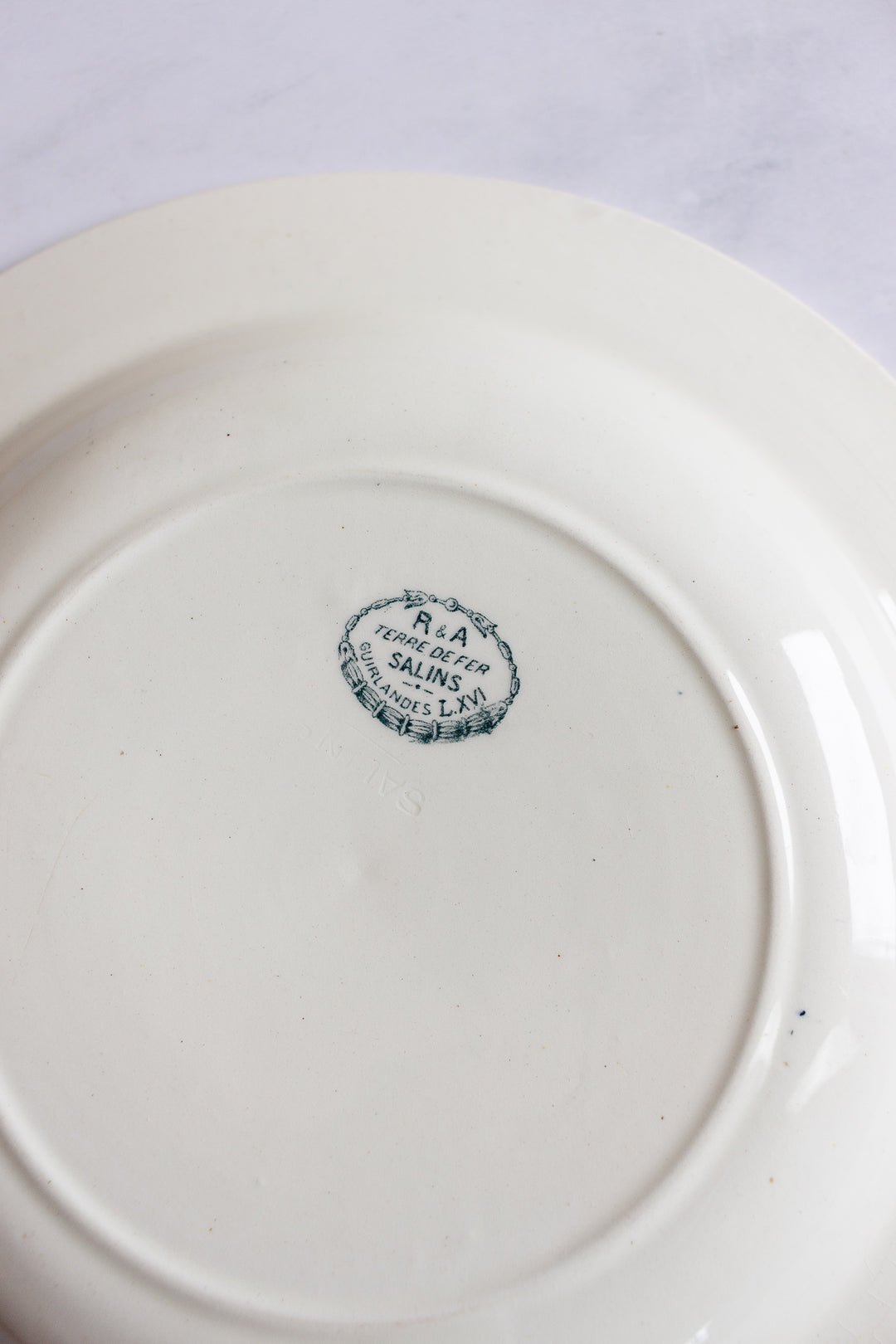 antique french transferware "guirlandes L. XVI" bowls, set of 12