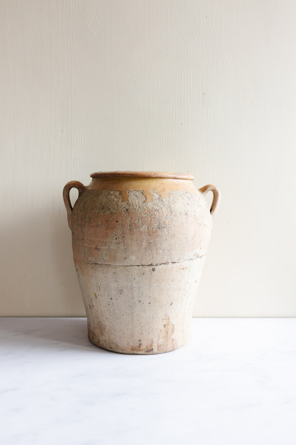 turn of the century French stoneware olive jar