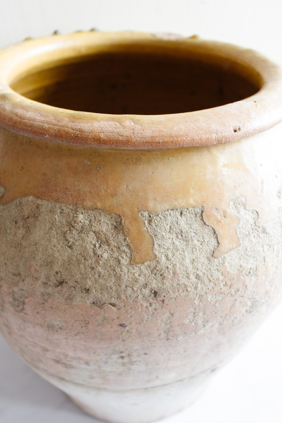 turn of the century French stoneware olive jar