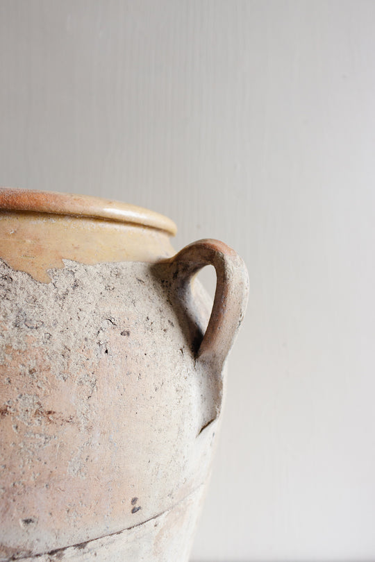 turn of the century French stoneware olive jar