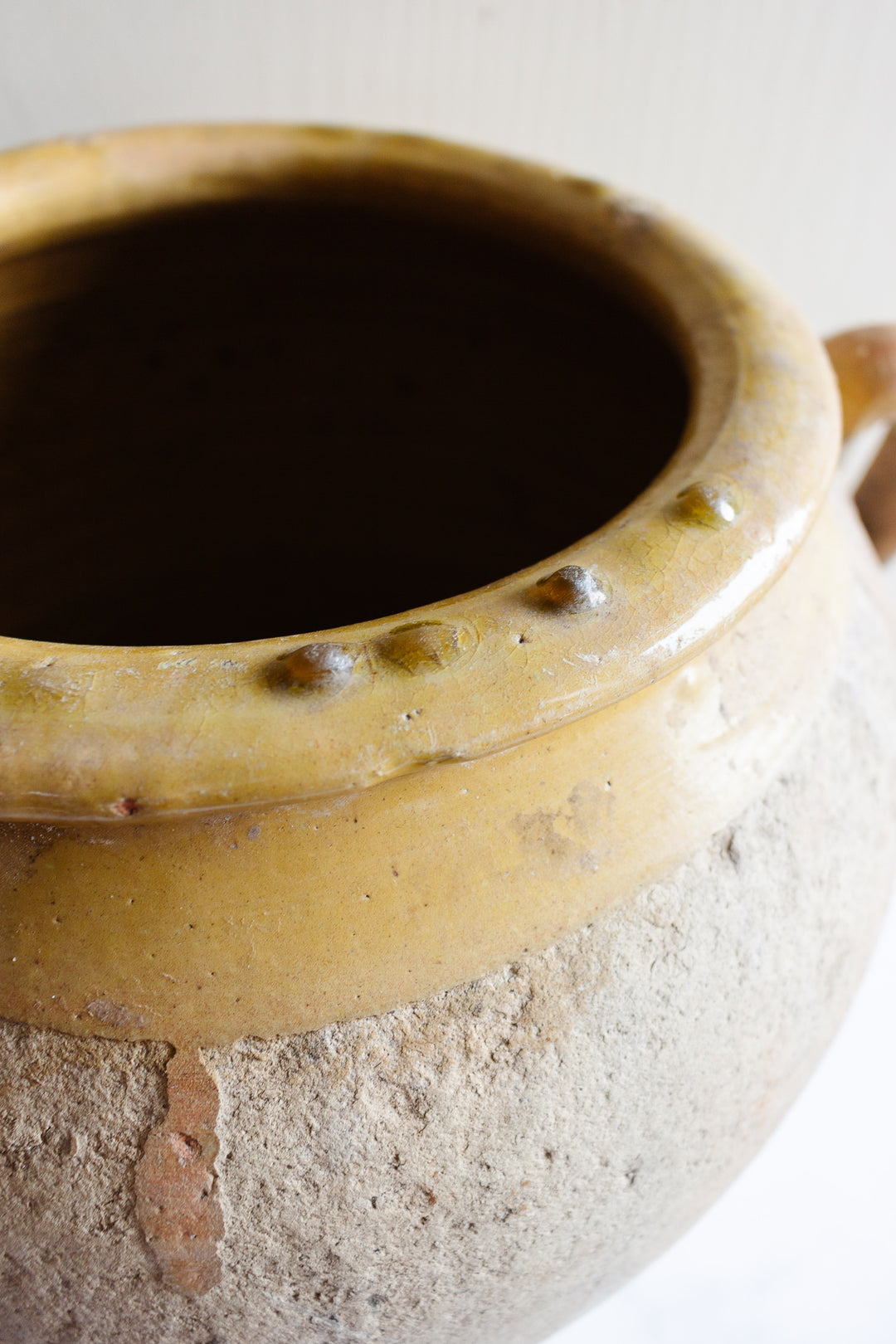 turn of the century French stoneware olive jar