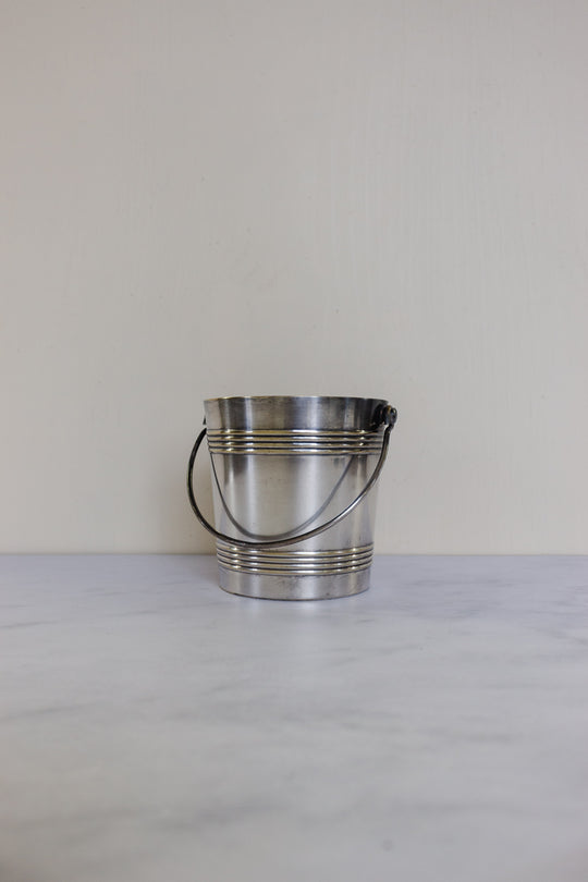 vintage french petite silverplate ice bucket