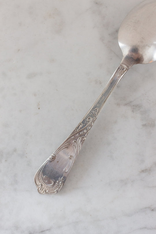 antique french silverplate flatware, matching set of 24