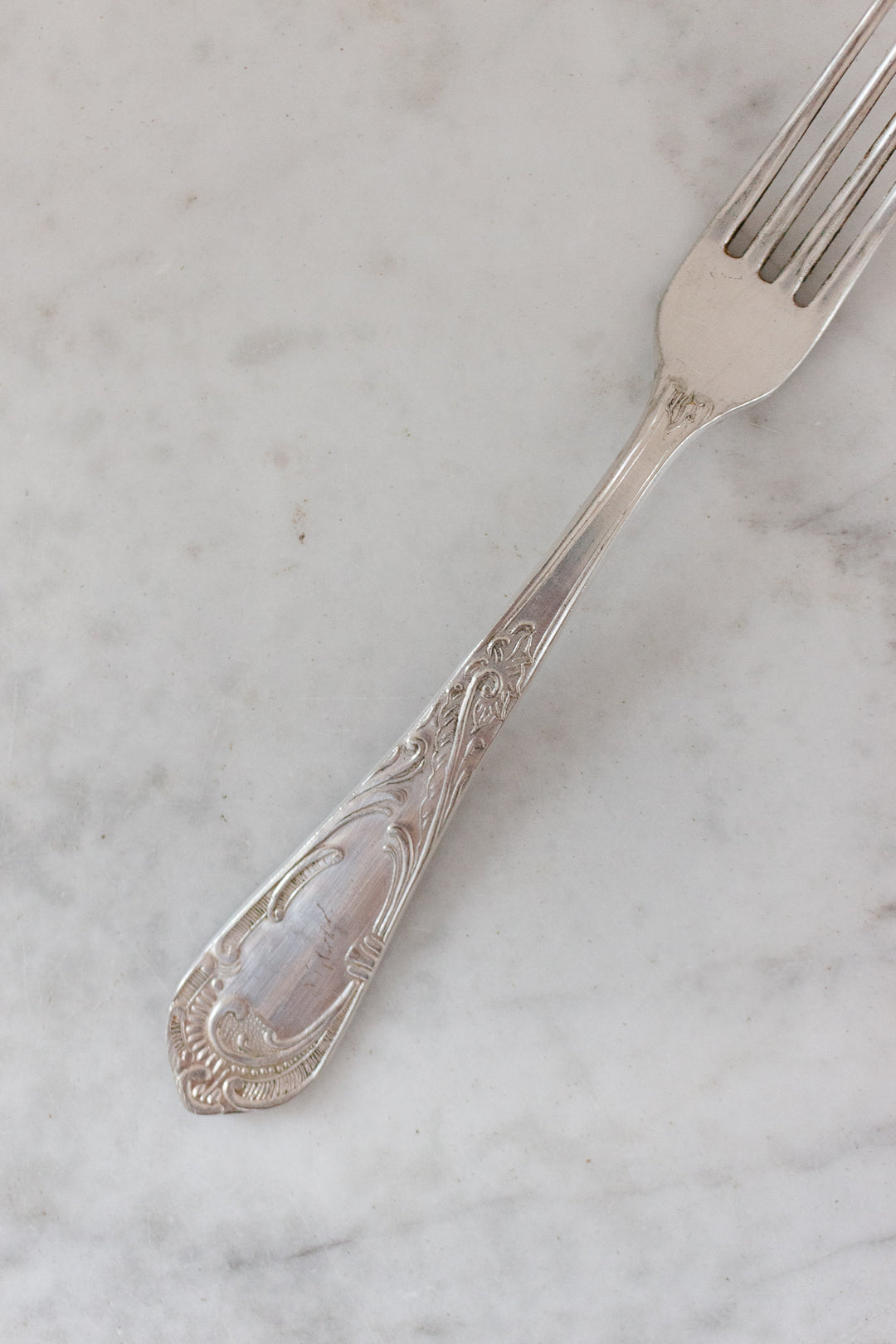 antique french silverplate flatware, matching set of 24