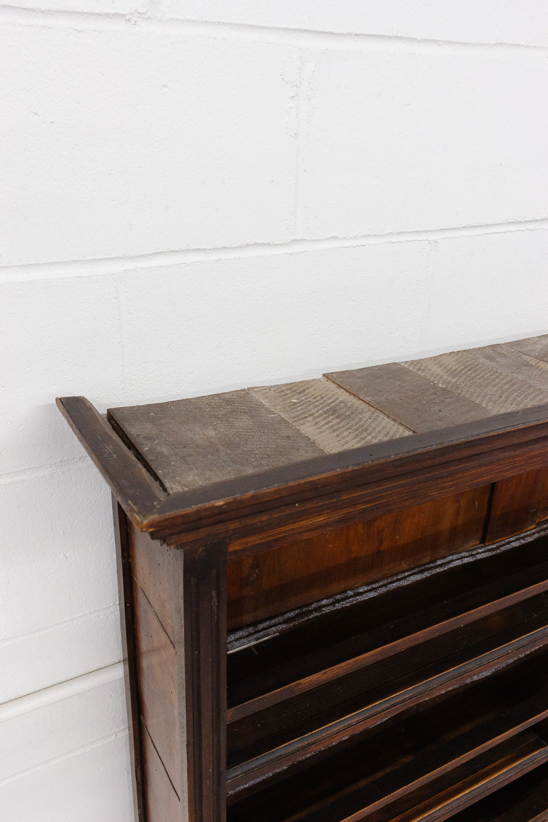 turn of the century French pine open shelf