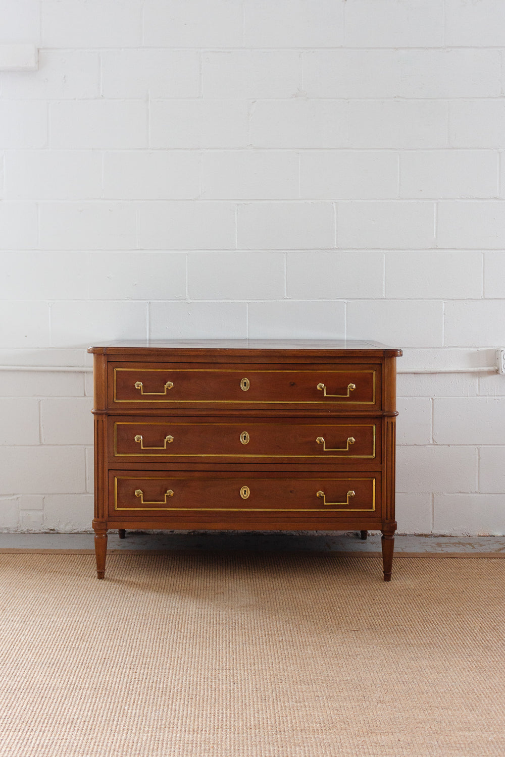 vintage french louis xvi style walnut commode