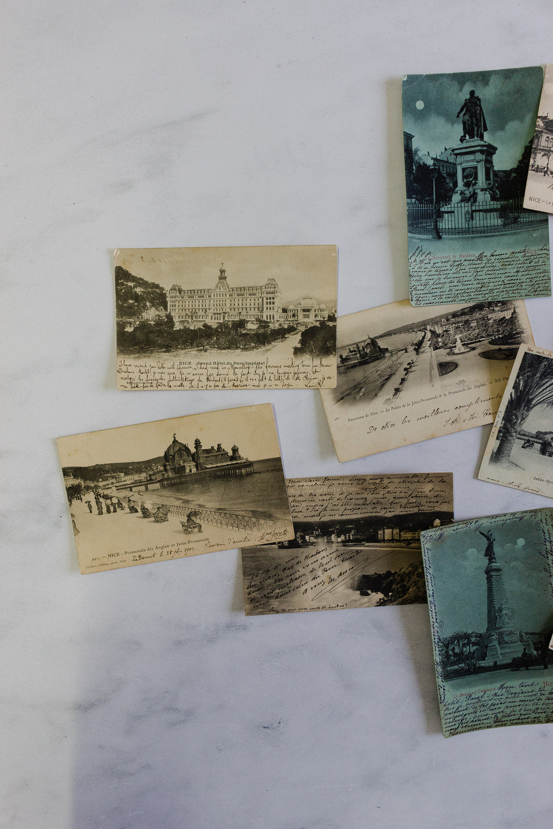 turn of the century French postcard set