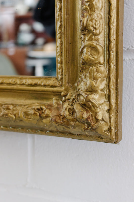 antique french gilt wood and plaster mirror