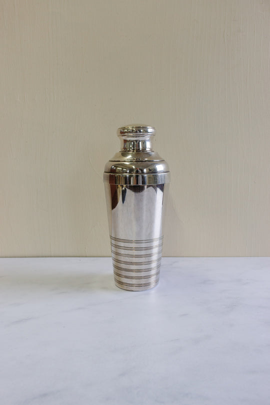 1930s French art deco silverplate shaker