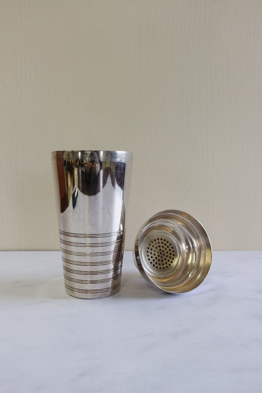 1930s French art deco silverplate shaker