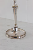 pair of antique french silver plated candlesticks