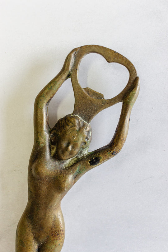 vintage French art deco bronze bottle opener
