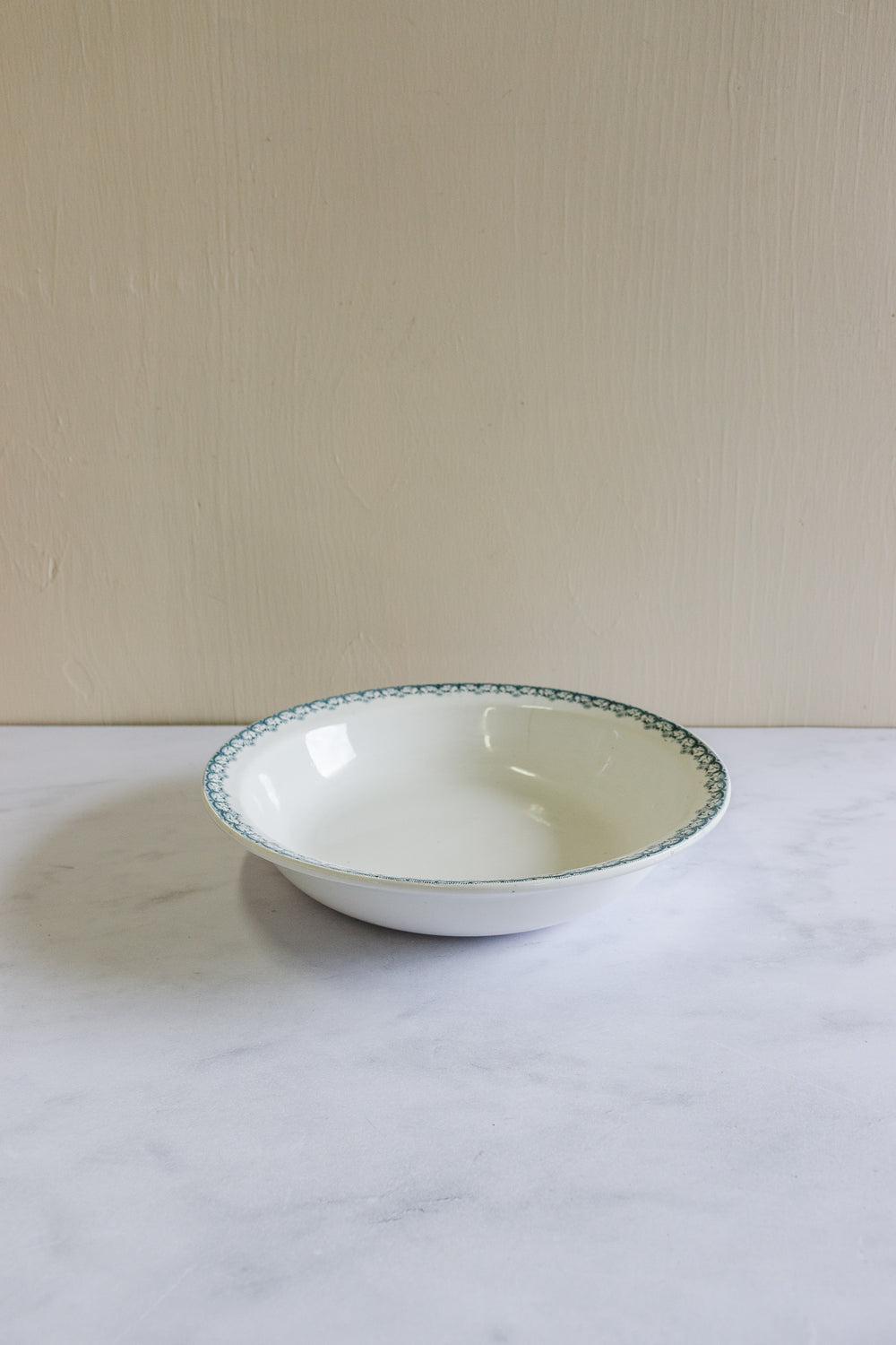 antique French transferware saladier