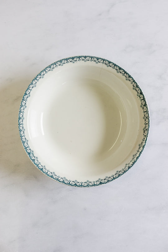 antique French transferware saladier