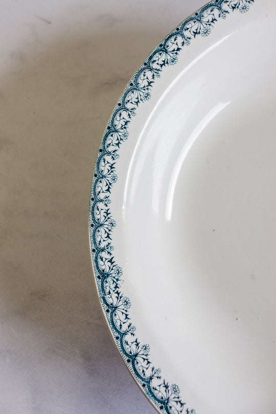 antique French transferware saladier