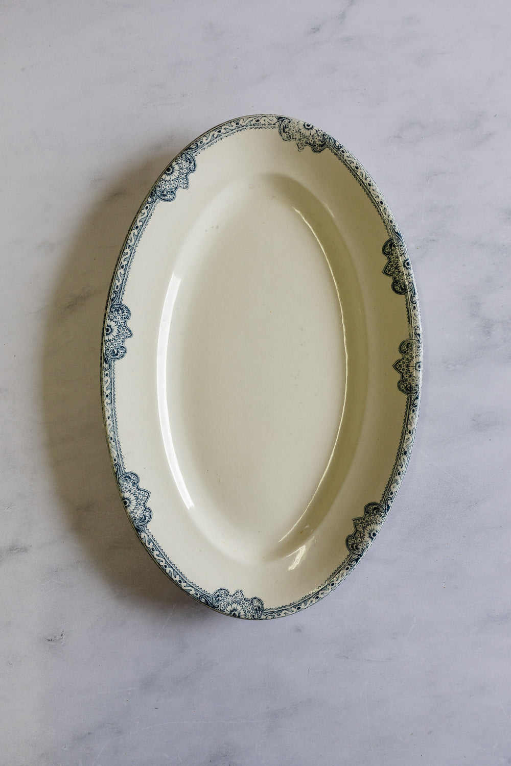 antique french transferware platter